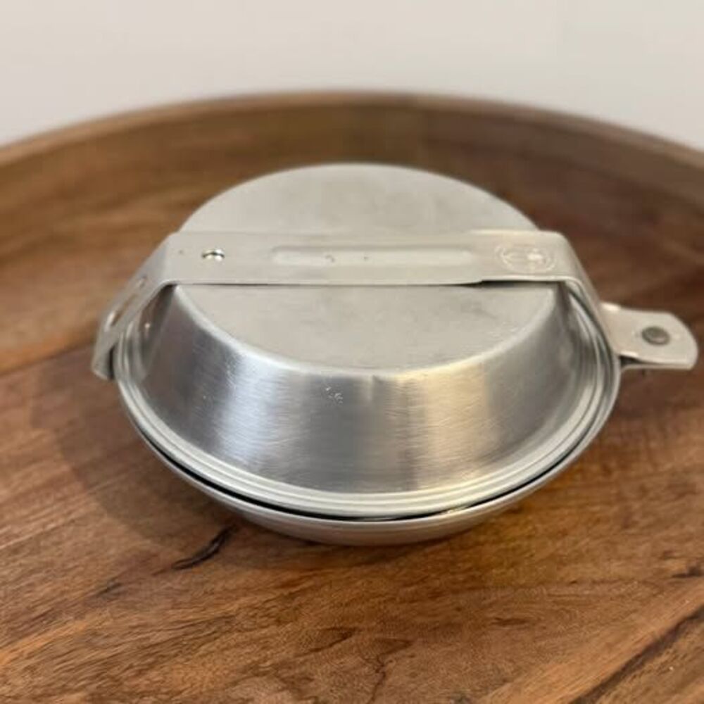 Vintage Official BSA 5-Piece Aluminum Nesting Mess Kit - Complete Hardware Set